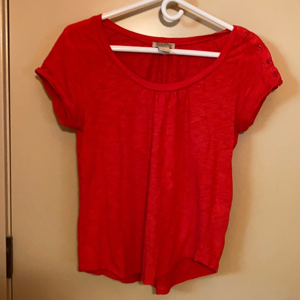 Lucky brand red, cotton top.  Size Small.
